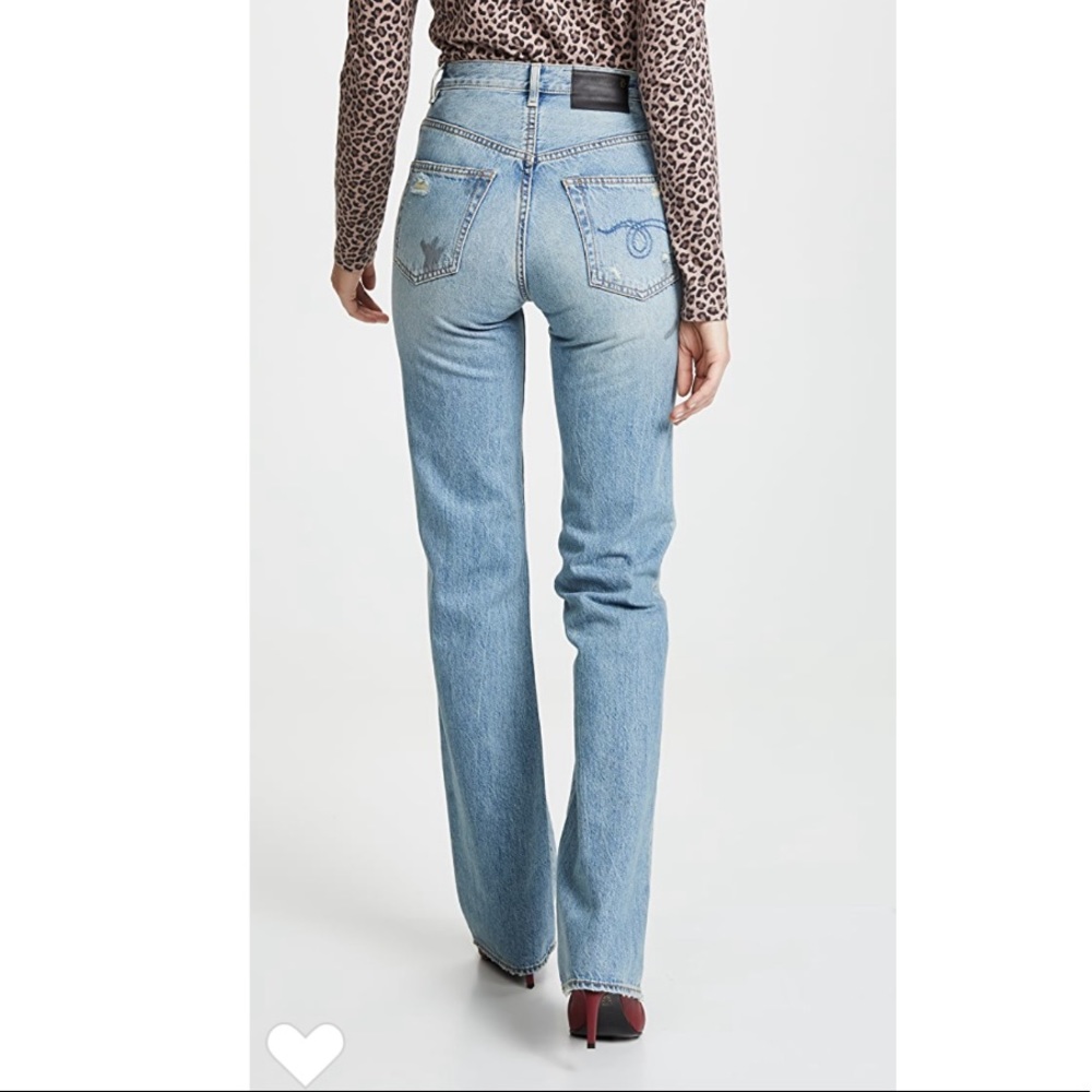 Size 28 NWT R13 Colleen Straight Jeans in Holly